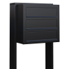 Brievenbus unit Cube for Three in Zwart