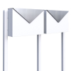 Brievenbus unit Letter for Two in Wit met RVS inwerpklep