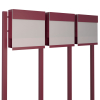 Brievenbus unit Manhattan Special White for Three in Rood