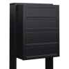 Brievenbus unit Cube for Four in Zwart