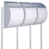 Postkastsysteem Jumbo voor drie Wit met RVS inwerpklep