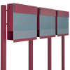 Brievenbus unit Manhattan Special Blue for Three in Rood