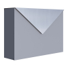 Brievenbus Letter in Grijs Metallic met RVS inwerpklep