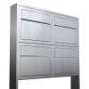 Brievenbus unit Elegance for Four in RVS