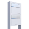 Brievenbus unit Elegance for Two in Wit met RVS inwerpklep