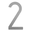 Huisnummer ''2'' - 152mm in RVS