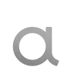 Brief modern 'a' ' - 245 mm gemaakt van Okerbruin staal