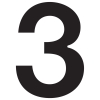 huisnummer ''3'' Zwart
