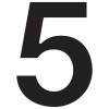 huisnummer ''5'' Zwart