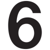 huisnummer ''6'' Zwart