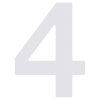 huisnummer ''4'' Wit