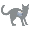 Deurbel Kat ''Leo'' Grijs Mettallic