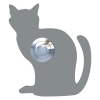Deurbel Kat ''Luna'' Grijs Mettallic