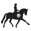 Deurbel dressuurpaard Zwart