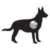 Deurbel Hond ''Emma'' Zwart