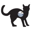 Deurbel Kat ''Leo'' Zwart