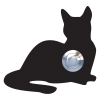 Deurbel Kat ''Kitty'' Zwart