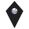 Deurbel diamant Zwart