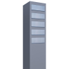 Brievenbus unit Monolith for Five in Grijs Metallic met RVS inwerpklep