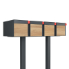 Vrijstaande brievenbus model Big Americano for Four in Antraciet met HPL-front