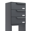 Brievenbus unit Rotterdam for Three in Antraciet