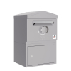 Pakketbrievenbus Mannheim met zadeldak - maat M in Agaatgrijs | Wandmontage