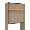 Vrijstaande brievenbus Oxford in Beige met houten handvat