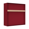 Oxford wandbrievenbus in rood met houten handvat