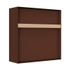 Oxford wandbrievenbus in bruin met houten handvat