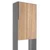 Vrijstaande brievenbus Faro in Grijs Metallic met HPL-front