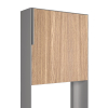 Vrijstaande brievenbus Porto in Grijs Metallic met HPL-front