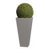Bloempot Vase Medium in Grijs Mettallic