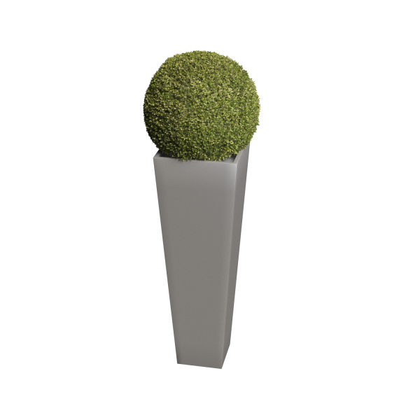 Bloempot Skinny Vase Medium in Grijs Mettallic