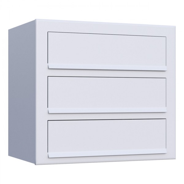 Postkastsysteem Cube voor drie Wit