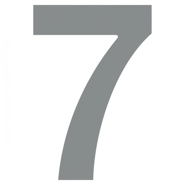 huisnummer ''7'' Grijs Mettallic