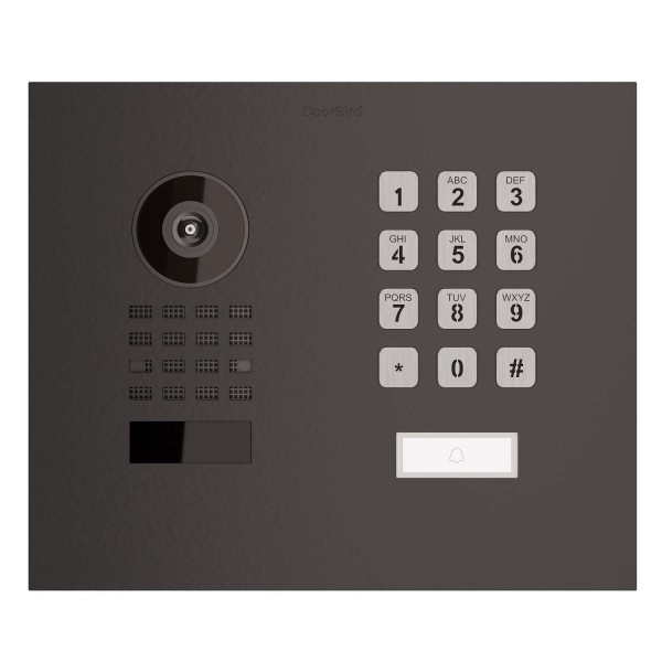 Inbouwdeurintercom Smart-IN WideScope Doorbird D1101KH mit Keypad module in grafietzwart