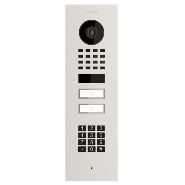 Inbouwdeurintercom Smart-IN for Two Doorbird D1102KV met Keypad module in wit