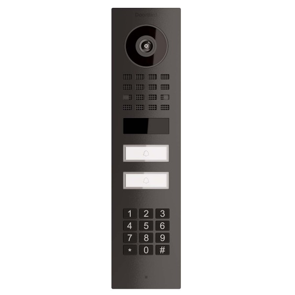 Opbouwdeurintercom Smart-ON for Two Doorbird D1102KV met Keypad module in grafietzwart