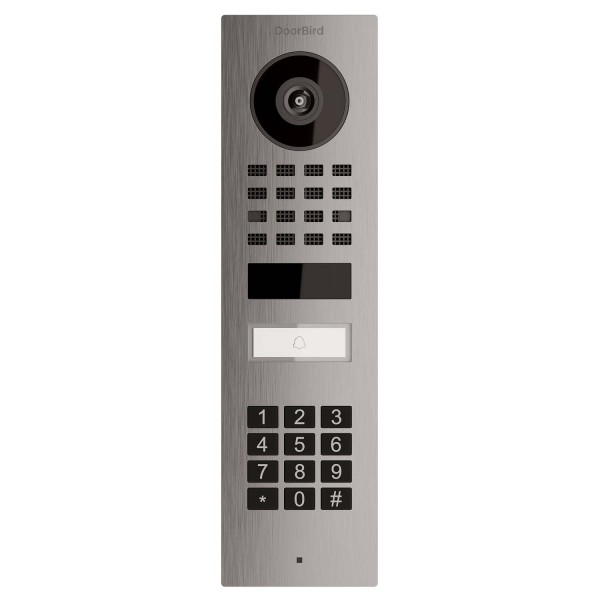 Opbouwdeurintercom Smart-ON Doorbird D1101KV met Keypad module van roestvrij staal