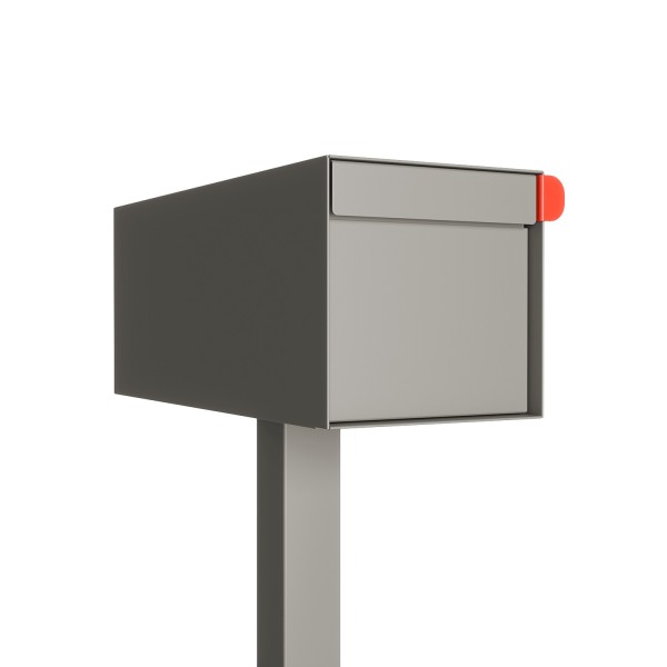 Vrijstaande brievenbus model Americano Grijs Metallic
