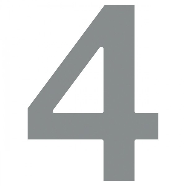 huisnummer ''4'' Grijs Mettallic