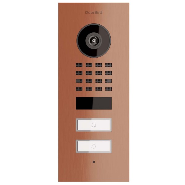 Inbouwdeurintercom Smart-IN Doorbird for Two D1102V met Bronzen uitstraling