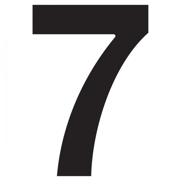 huisnummer ''7'' Zwart