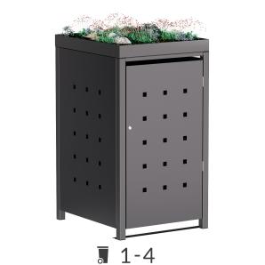 Vuilnisbak doos Anna met plantendak - 120 liter
