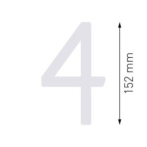 Huisnummer Muurmontage modern| 152mm