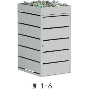 Vuilnisbak doos Edgar met plantendak - 240 Liter